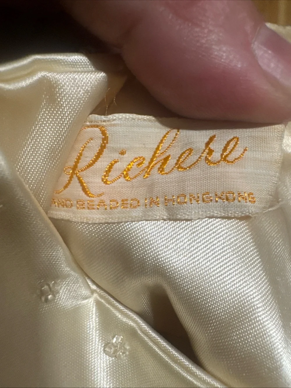Richere Hand Beaded mid-century (circa 1950s–1960s) bridal or evening clutch